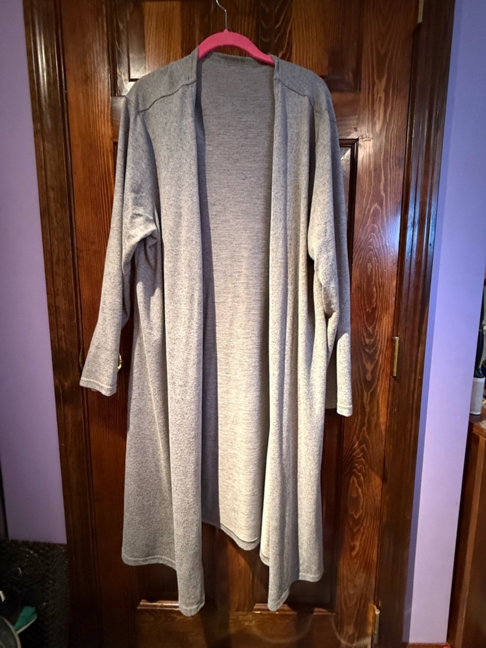 Light Gray Women's Open-Front Camisole Cardigan